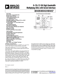 Datasheet AD5426YRM-REEL manufacturer Analog Devices