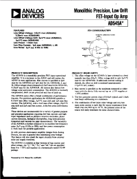 Datasheet AD545A manufacturer Analog Devices
