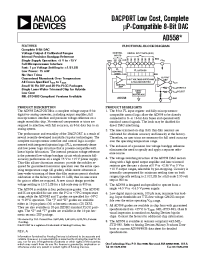 Datasheet AD558JN manufacturer Analog Devices