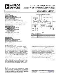 Datasheet AD5611AKS manufacturer Analog Devices