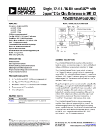 Datasheet AD5620ARJ-2500RL7 manufacturer Analog Devices