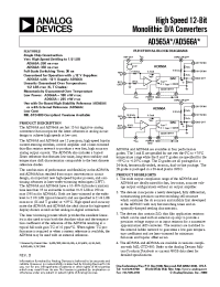 Datasheet AD566A manufacturer Analog Devices