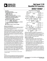 Datasheet AD566AJ manufacturer Analog Devices