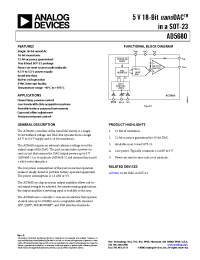 Datasheet AD5680BRJZ-1500RL7 manufacturer Analog Devices