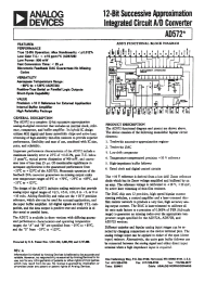 Datasheet AD572A manufacturer Analog Devices