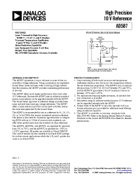 Datasheet AD587JR-REEL manufacturer Analog Devices