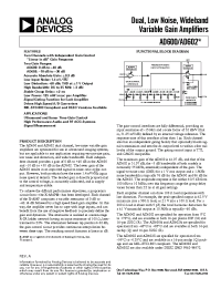 Datasheet AD600A manufacturer Analog Devices