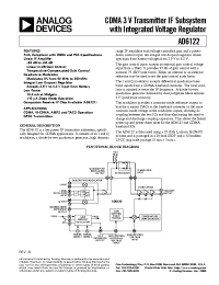 Datasheet AD6122 manufacturer Analog Devices