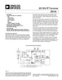 Datasheet AD6190 manufacturer Analog Devices