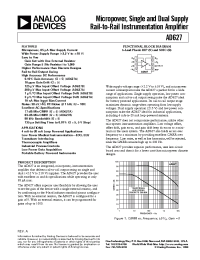 Datasheet AD627 manufacturer Analog Devices