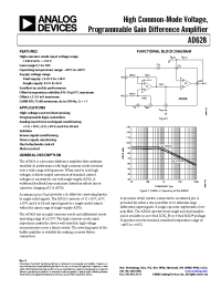 Datasheet AD628ARZ1 manufacturer Analog Devices
