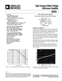 Datasheet AD629BN manufacturer Analog Devices