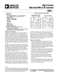 Datasheet AD637 manufacturer Analog Devices
