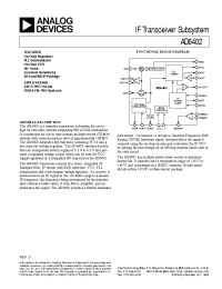 Datasheet AD6402 manufacturer Analog Devices