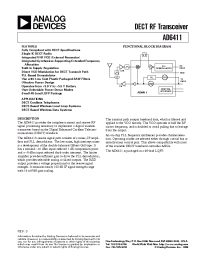 Datasheet AD6411 manufacturer Analog Devices