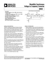 Datasheet AD652S manufacturer Analog Devices