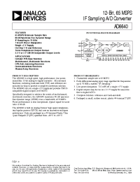 Datasheet AD6640ST manufacturer Analog Devices