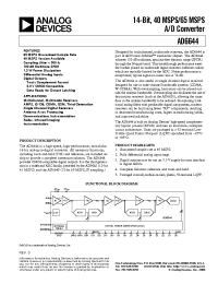 Datasheet AD6644 manufacturer Analog Devices