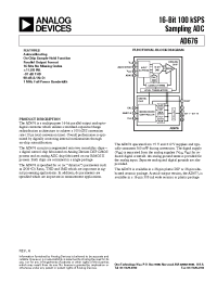 Datasheet AD676A manufacturer Analog Devices