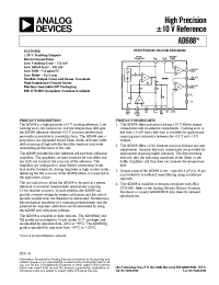 Datasheet AD688/883B manufacturer Analog Devices