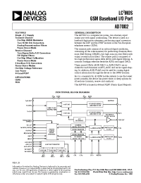 Datasheet AD7002 manufacturer Analog Devices