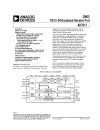 Datasheet AD7013 manufacturer Analog Devices