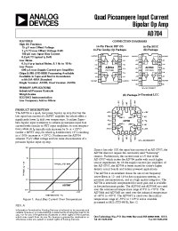 Datasheet AD704AN manufacturer Analog Devices