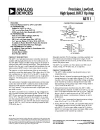 Datasheet AD711A manufacturer Analog Devices