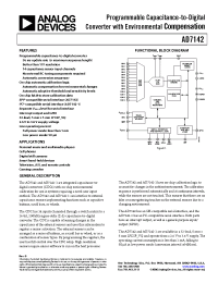 Datasheet AD7142ACPZ-1500RL7 manufacturer Analog Devices