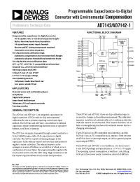 Datasheet AD7142ACPZ-1-U2 manufacturer Analog Devices