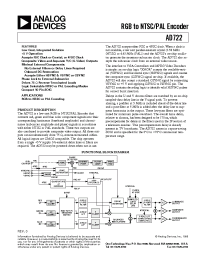Datasheet AD722 manufacturer Analog Devices