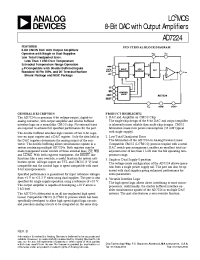 Datasheet AD7224 manufacturer Analog Devices