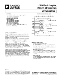 Datasheet AD7242BQ manufacturer Analog Devices