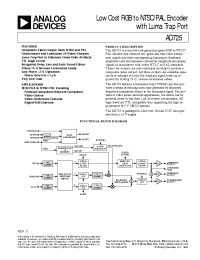 Datasheet AD725AR-Reel7 manufacturer Analog Devices