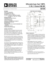 Datasheet AD7265BCP manufacturer Analog Devices
