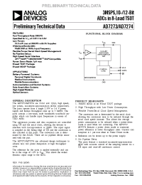 Datasheet AD7274BRM manufacturer Analog Devices