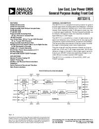 Datasheet AD73311LA manufacturer Analog Devices