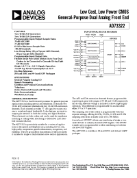 Datasheet AD73322AR manufacturer Analog Devices