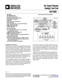 Datasheet AD73460BB-80 manufacturer Analog Devices