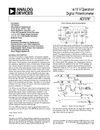 Datasheet AD7376A-1M manufacturer Analog Devices
