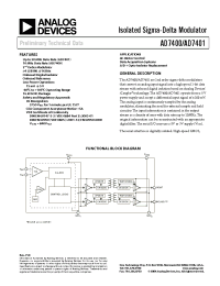 Datasheet AD7401BRW manufacturer Analog Devices