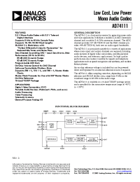 Datasheet AD74111YRU manufacturer Analog Devices