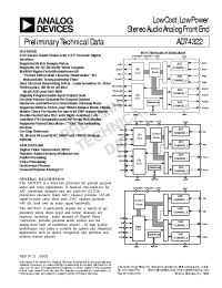 Datasheet AD74322AAR manufacturer Analog Devices