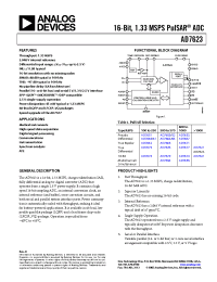 Datasheet AD7623 manufacturer Analog Devices