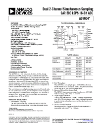 Datasheet AD7654ASTRL manufacturer Analog Devices