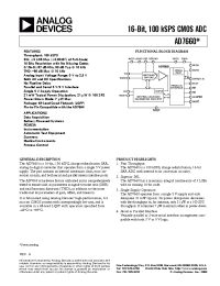 Datasheet AD7660A manufacturer Analog Devices