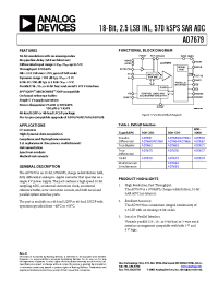Datasheet AD7663 manufacturer Analog Devices