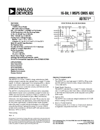 Datasheet AD7671AST manufacturer Analog Devices