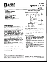 Datasheet AD7672LP10 manufacturer Analog Devices