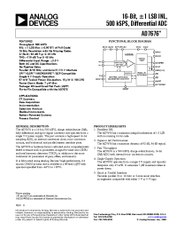 Datasheet AD7676AST manufacturer Analog Devices